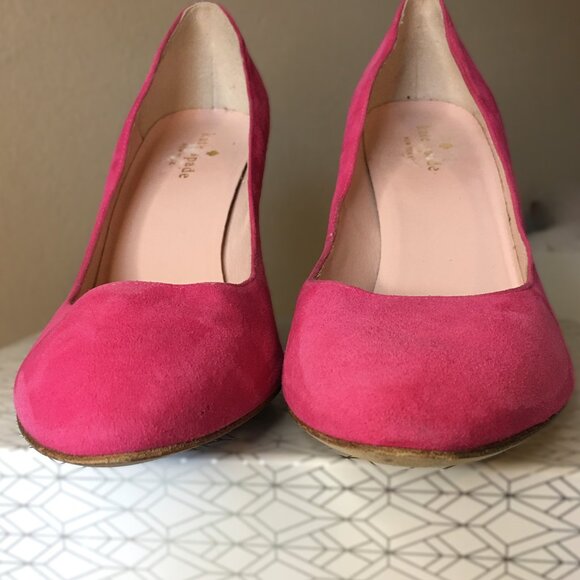 ♠️ KATE SPADE NEW YORK ♠️ Pink Suede Multi-Glitter Heels ♠️ 7.5W - Picture 4 of 16